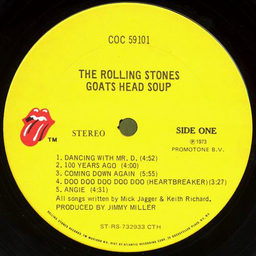 The Rolling Stones : Goats Head Soup (LP, Album, CTH)