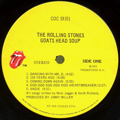 The Rolling Stones : Goats Head Soup (LP, Album, CTH)