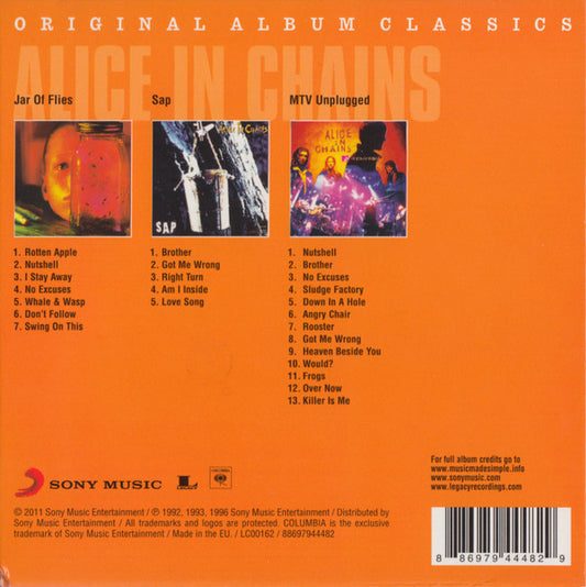 Alice In Chains : Original Album Classics (CD, EP, RE + CD, EP, RE + CD, Album, RE + Box, Com)