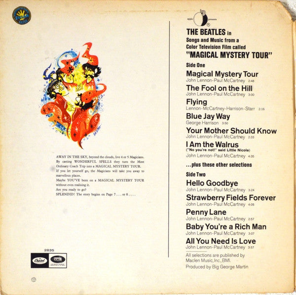 The Beatles : Magical Mystery Tour (LP, Album, Mono, Scr)