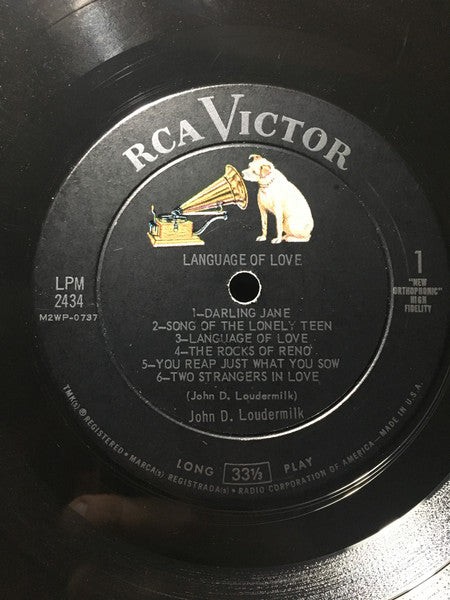 John D. Loudermilk : Language Of Love (LP, Album, Mono)