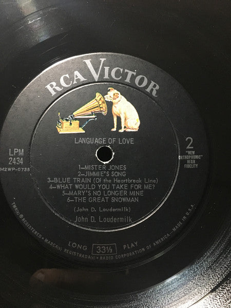 John D. Loudermilk : Language Of Love (LP, Album, Mono)