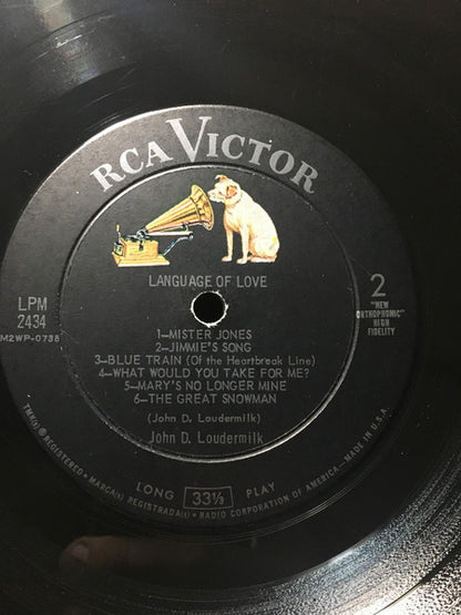 John D. Loudermilk : Language Of Love (LP, Album, Mono)