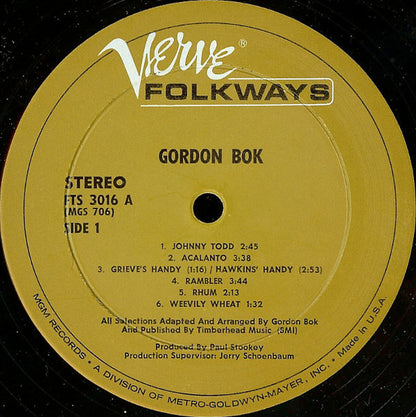 Gordon Bok : Gordon Bok (LP, Album, MGM)