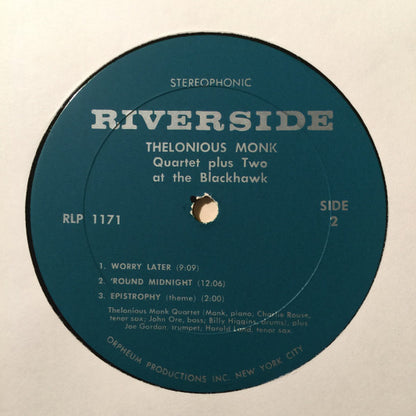 Thelonious Monk Quartet Plus Two* : At The Blackhawk (LP, Album, RE)