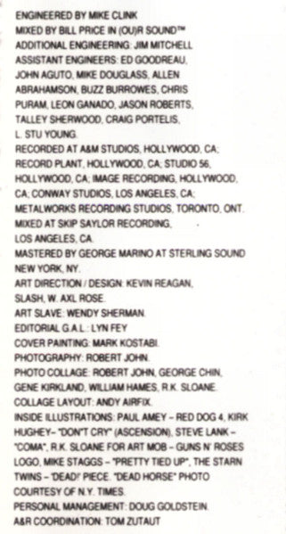 Guns N' Roses : Use Your Illusion I (Cass, Album, Club)