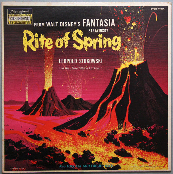 Stravinsky* / Bach* - Leopold Stokowski And The Philadelphia Orchestra* : From Walt Disney's Fantasia: Rite Of Spring / Toccata And Fugue (LP, Album, Scr)
