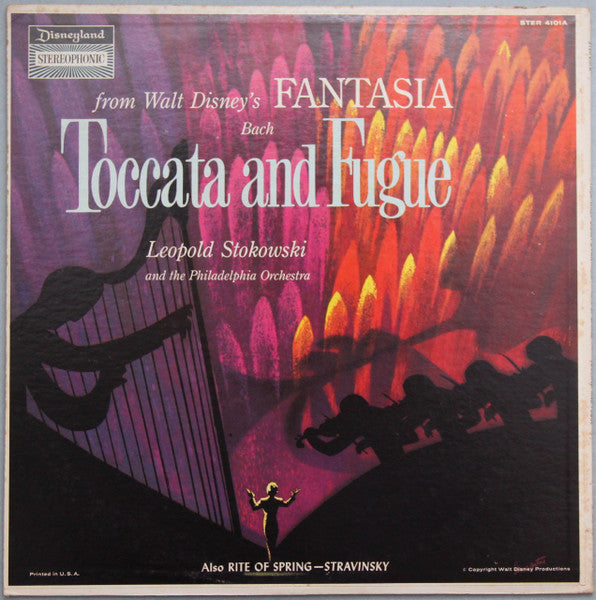 Stravinsky* / Bach* - Leopold Stokowski And The Philadelphia Orchestra* : From Walt Disney's Fantasia: Rite Of Spring / Toccata And Fugue (LP, Album, Scr)