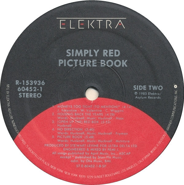 Simply Red : Picture Book (LP, Album, Club)