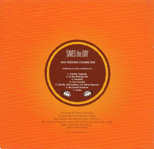 Saves The Day : Bug Sessions, Vol. 1 (CD, EP, Car)