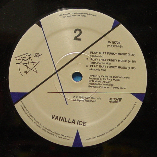 Vanilla Ice : Ice Ice Baby (12", Single)