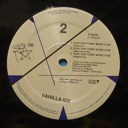 Vanilla Ice : Ice Ice Baby (12", Single)