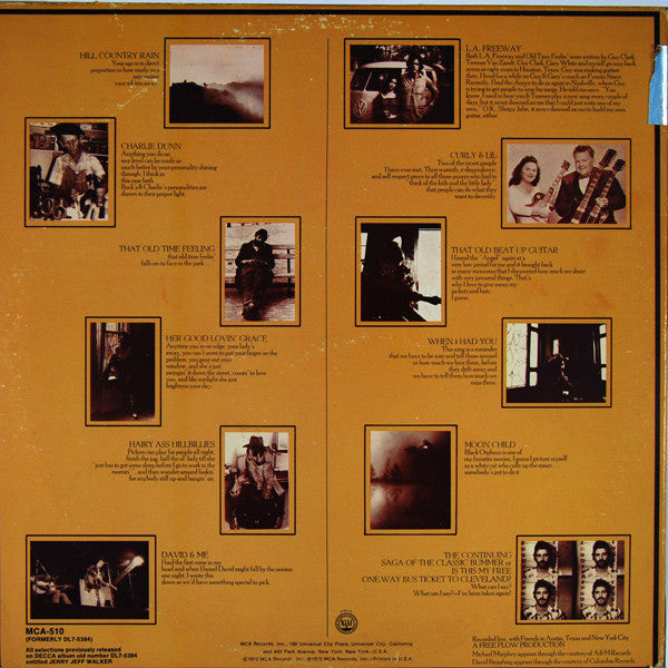 Jerry Jeff Walker : Jerry Jeff Walker (LP, Album, RE, Glo)