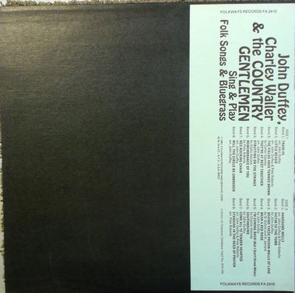 John Duffey, Charley Waller* & The Country Gentlemen : Sing & Play Folk Songs & Bluegrass (LP, Album, Mono)