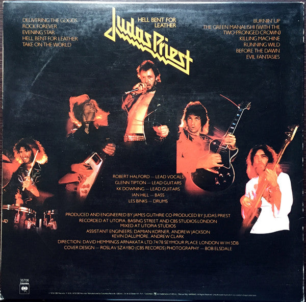 Judas Priest : Hell Bent For Leather (LP, Album)