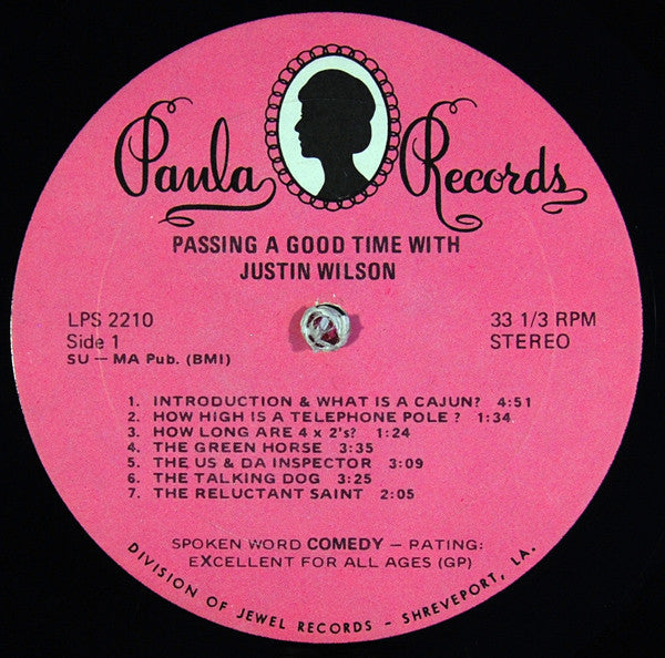 Justin Wilson : Pass A Good Time With Justin Wilson (LP, Album)