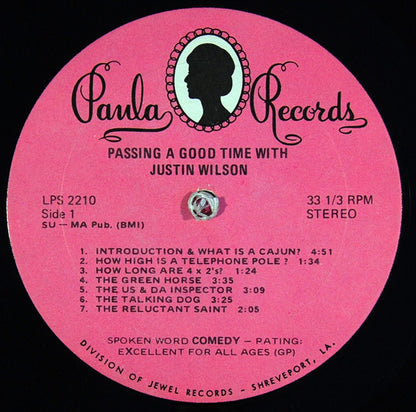 Justin Wilson : Pass A Good Time With Justin Wilson (LP, Album)