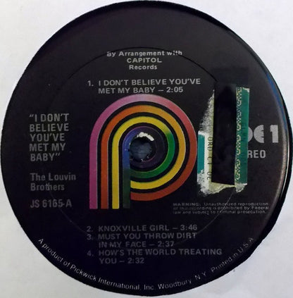 The Louvin Brothers : I Don't Believe You've Met My Baby (LP, Comp, RE)