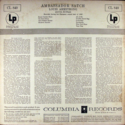 Louis Armstrong And His All-Stars : Ambassador Satch (LP, Album, Mono, Bri)