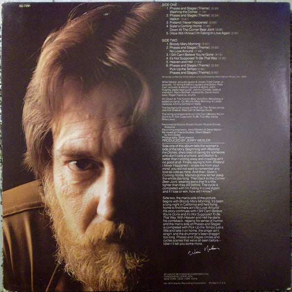 Willie Nelson : Phases And Stages (LP, Album, RE, PR )