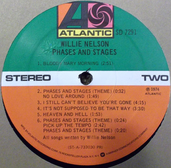 Willie Nelson : Phases And Stages (LP, Album, RE, PR )