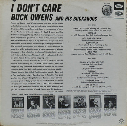 Buck Owens And His Buckaroos : I Don't Care (LP, Album)