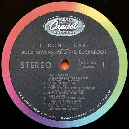 Buck Owens And His Buckaroos : I Don't Care (LP, Album)