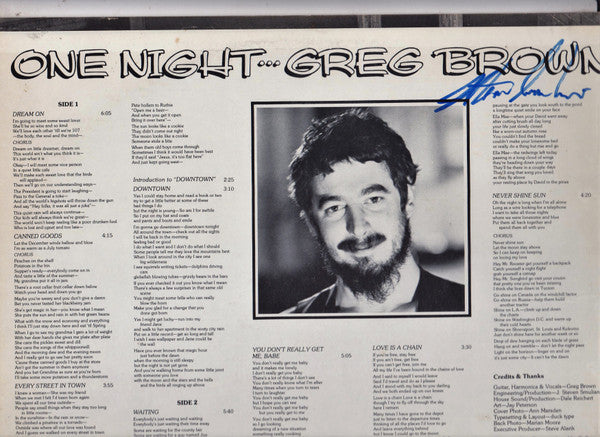 Greg Brown (3) : One Night . . . (LP, Album)