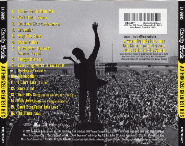 Cheap Trick : Authorized Greatest Hits (CD, Comp, Club)