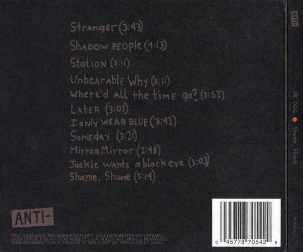 Dr. Dog : Shame, Shame (CD, Album)