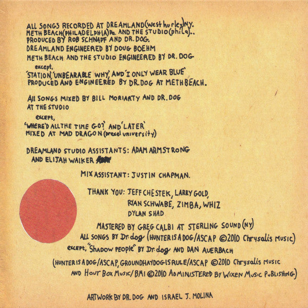 Dr. Dog : Shame, Shame (CD, Album)