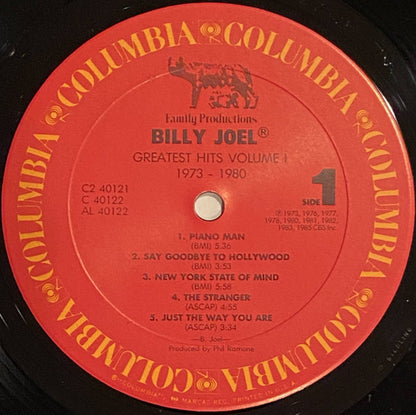 Billy Joel : Greatest Hits Volume I & Volume II (2xLP, Comp, Car)