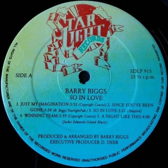 Barry Biggs : So In Love (LP, Album)