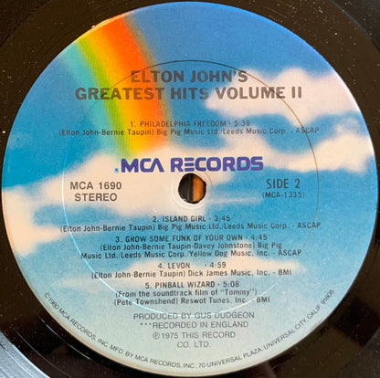 Elton John : Greatest Hits Volume II (LP, Comp, Club, RE, CRC)