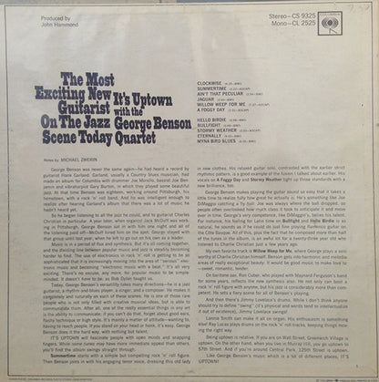 The George Benson Quartet : It's Uptown (LP, Album, Mono)