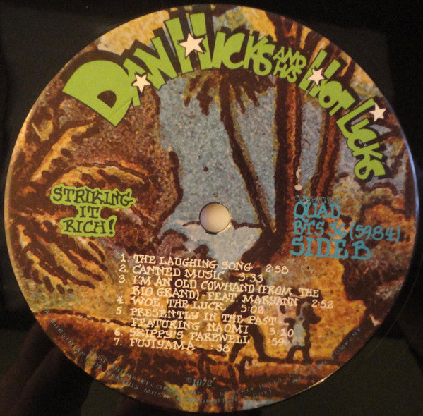 Dan Hicks And His Hot Licks : Striking It Rich! (LP, Album, Quad, Gat)
