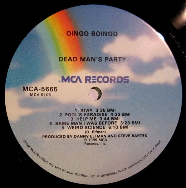 Oingo Boingo : Dead Man's Party (LP, Album, Glo)