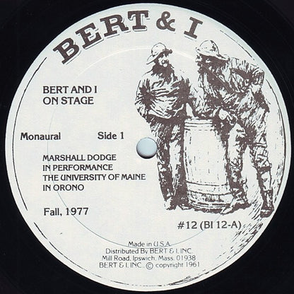 Marshall Dodge : Bert And I ... On Stage (LP, Album, Mono)