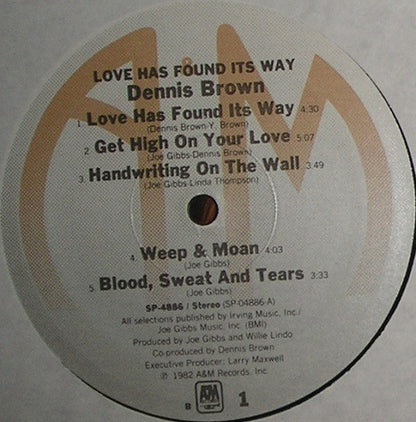 Dennis Brown : Love Has Found Its Way (LP, Album, B-E)