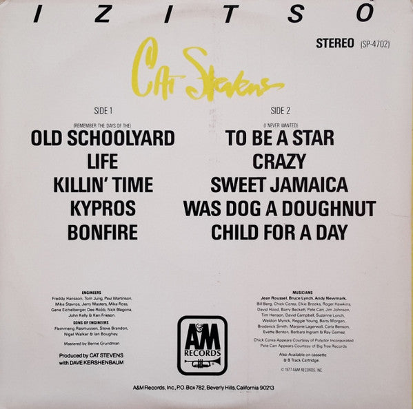 Cat Stevens : Izitso (LP, Album, Ter)