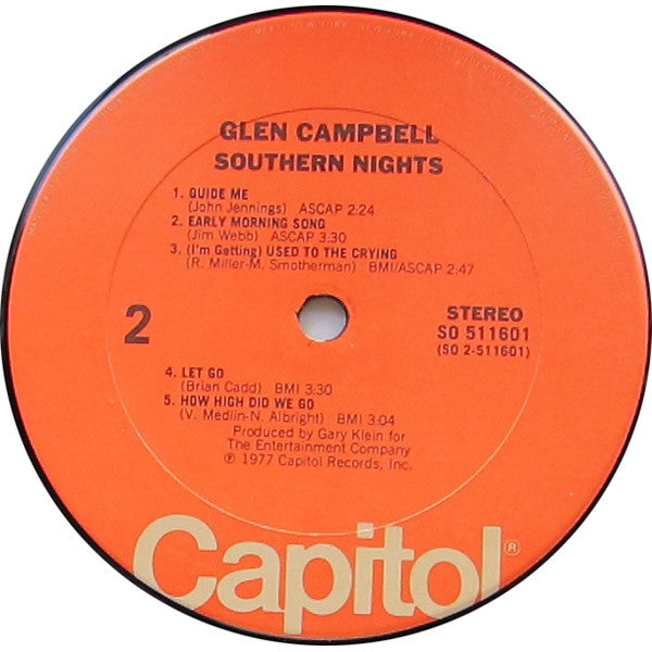 Glen Campbell : Southern Nights (LP, Album, Club, San)
