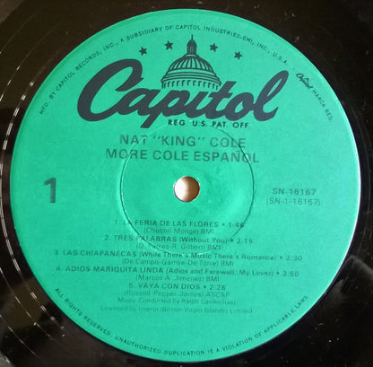 Nat King Cole : More Cole Español (LP, Album, RE)