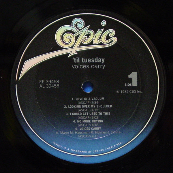 'Til Tuesday : Voices Carry (LP, Album, Car)