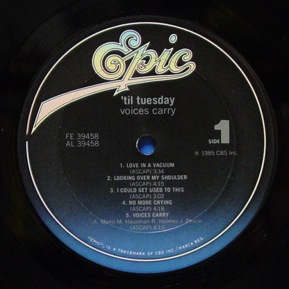 'Til Tuesday : Voices Carry (LP, Album, Car)