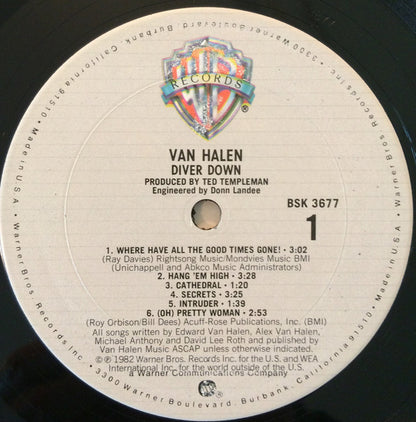 Van Halen : Diver Down (LP, Album, Club, Pit)