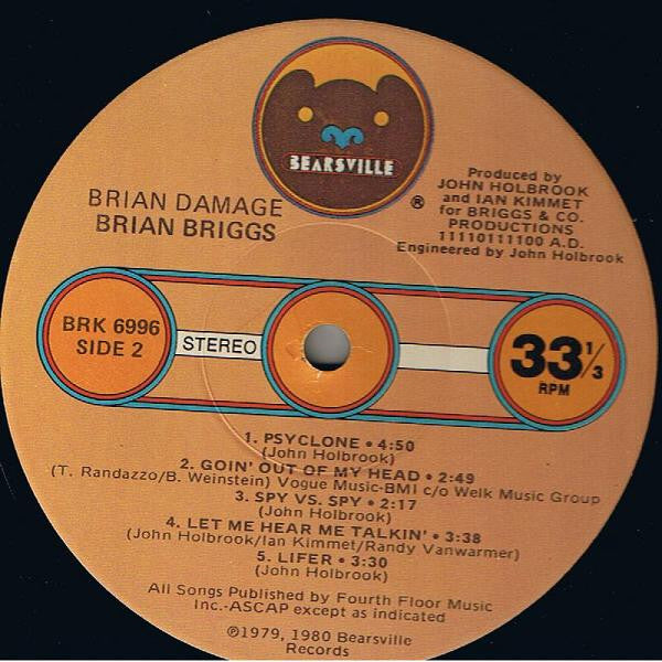 Brian Briggs : Brian Damage (LP, Album)