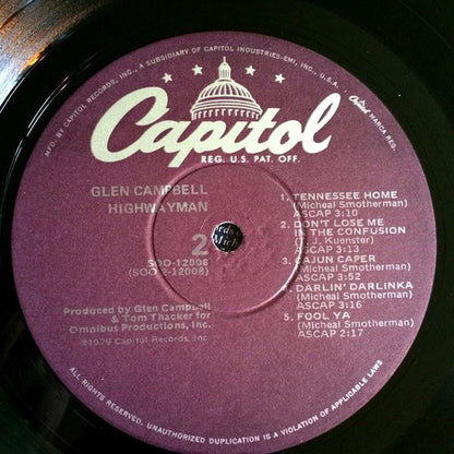 Glen Campbell : Highwayman (LP, Album)