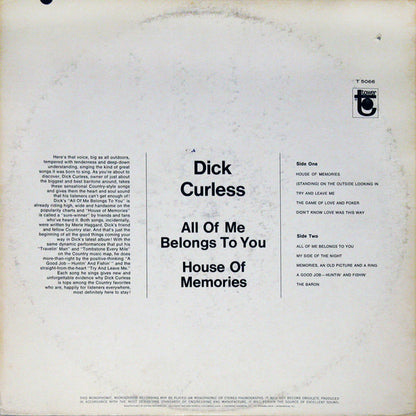 Dick Curless : All Of Me Belongs To You (LP, Album, Mono)