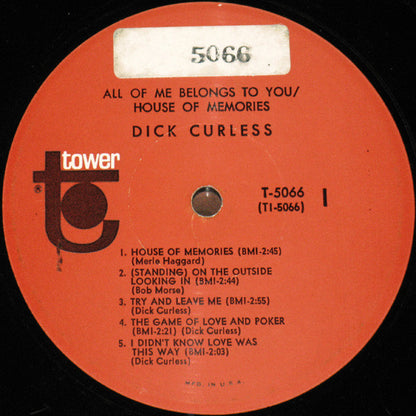 Dick Curless : All Of Me Belongs To You (LP, Album, Mono)
