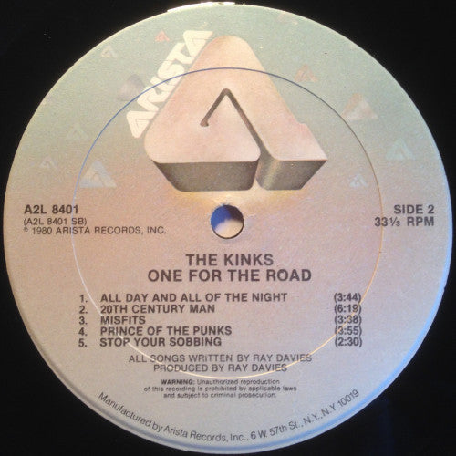 The Kinks : One For The Road (2xLP, Album, Kee)